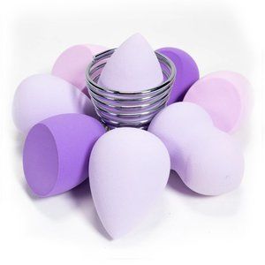 CELAVI🌺Purple 8 pc Beauty Makeup Sponges & Sponge Holder